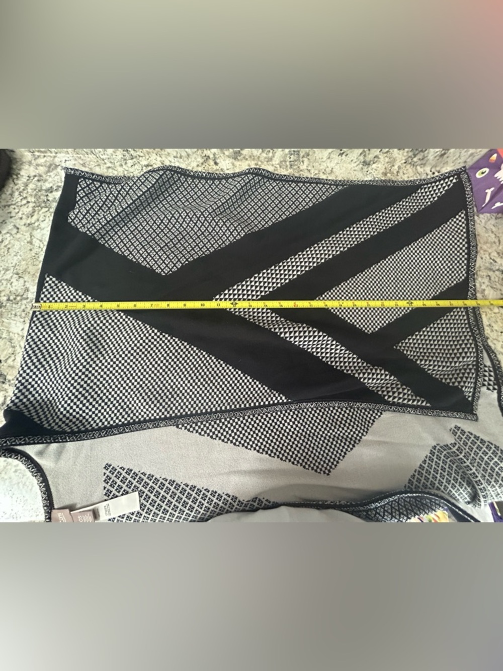 Chico’s Black White Open Front Poncho Cape Wrap Houndstooth Geometric One Size - Picture 9 of 9